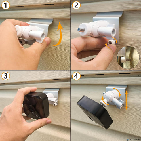 NACETURE Vinyl Siding Mount for Blink Camera, 360° Swivel & 90° Tilt Adjustment, Weatherproof Outdoor Camera Mount