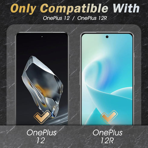 (2 Pack) TPU Screen Protector Compatible for OnePlus 12, OnePlus 12R, Premium Quality Anti-Scratch Bubble-Free