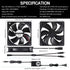 2 120mm 240mm 110V 220V 12V Big Airflow x Computer Case Fan with AC Plug Power Supply, Dual PC Cooling Fan with Speed