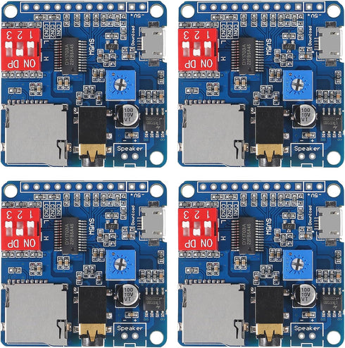 DIANN 4pcs MP3 Voice Playback Module DY-SV5W Player Music Voice Board IO Trigger