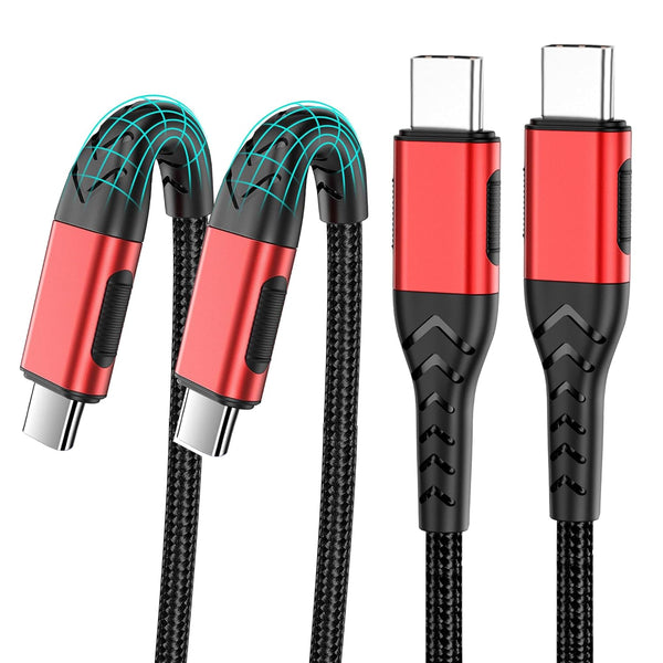 Durcord USB C to USB C Cable, 2Pack 100W 10ft Fast Charging for Android/Phone/Pad, Type C Charger Braided