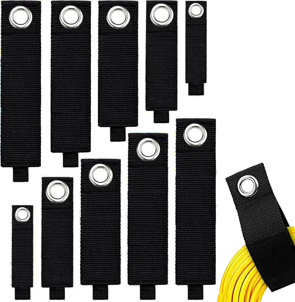 10 Pack Extension Cord Holder Organizer Heavy-Duty Hook and Loop Storage Strap for Hanging Cables, Hoses, Ropes, Tools