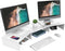FITUEYES Dual Monitor Stand 3 Shelf Computer Monitor Riser, Wood Desktop Stand