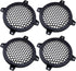SING F LTD 4 Inch Black Circle Car Speaker Grill Cover - Pack of 4, Plastic Mesh Protective Case for Subwoofer