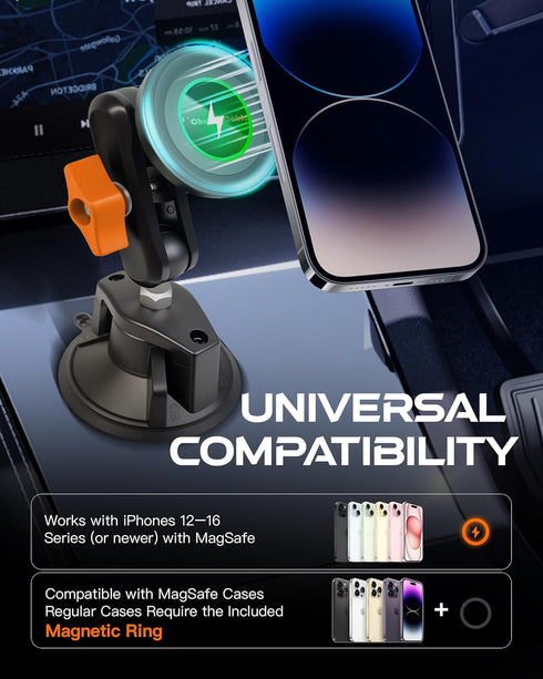 chubbycable 360 ChubbyGrip Magnetic Dash Mount Vacuum Magnetic Phone Holder for Your Car Adjustable Suction Cup Car
