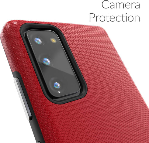 Crave Dual Layer Case for Samsung Galaxy S20 FE, Shockproof Protection for Samsung Galaxy S20 FE & S20 FE 5G - Red