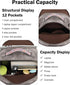 Backpack Backpack FADEON Leather Laptop Purse for Women, Designer Travel PU with Laptop Compartment for Work Grey