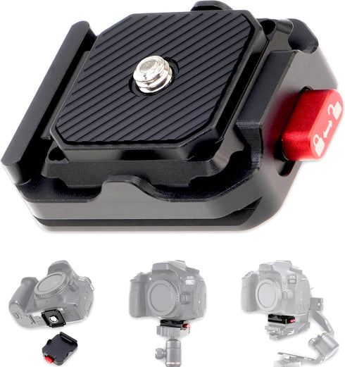FocusFoto Quick Release Plate Kit, Camera Tripod Mount QR Plate and Rapid Connect