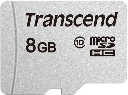 Transcend 8GB microSDHC Micro SD Card C10, Full HD Video Memory Card for