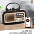 VBESTLIFE MP3 Retro Bluetooth Speaker, Vintage FM AM SW Radio with Old Fashioned Classic Style, Support Solar Charging