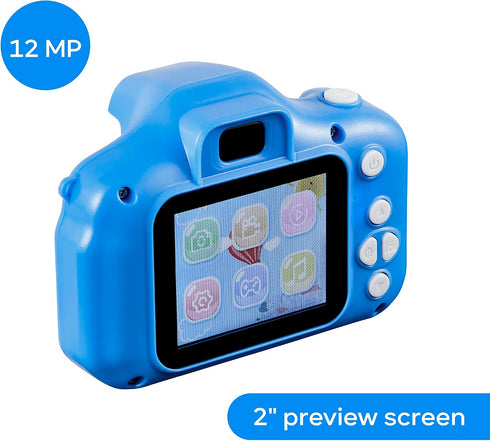 Vivitar 12 5+ Kidzcam Camera - MP HD & Video, Blue, Kids Gift