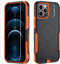 iPhone 12 Pro Max Case Cover with MagSafe, MIL-Grade Drop Tested, Tempered Glass Protector, 6.7" (Black/Orange)