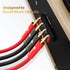 GEARit Flex Pin Banana Plugs - Speaker Wire Connector Pin Plug Type (6 Pairs, 12 Pieces), 24K Gold Plated Insulated for