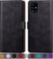 SUANPOT Leather Wallet Case for Samsung Galaxy A71 5G, RFID Credit Card Holder, Flip Folio Book Cover, Shockproof Black
