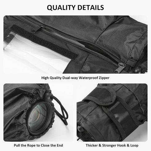 Fizentia Professional Waterproof Camera Rain Cover,Universal DSLR Camera Protector for Outdoor Photography