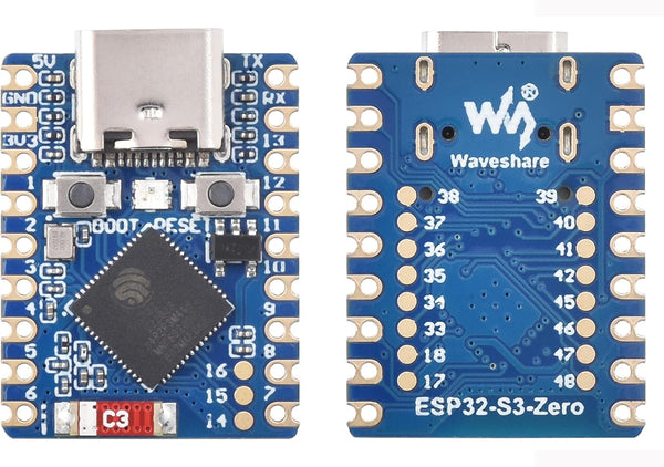 ESP32-S3 Mini Development Board - Dual-Core Processor, 240MHz, 2.4GHz Wi-Fi & Bluetooth 5, 4MB Flash Memory