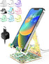 TOPGO Acrylic Cell Phone Stand, Phone Holder for Office Desk, Vanity, Kitchen Counter,