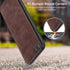 SALAWAT iPhone SE 2020 Case, Slim PU Leather Vintage Shockproof Cover for 4.7 inch (Dark Brown)