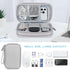 FYY Travel Electronic Cable Organizer Bag - Portable Waterproof Double Layers Storage for Cable, Cord, Charger, Grey