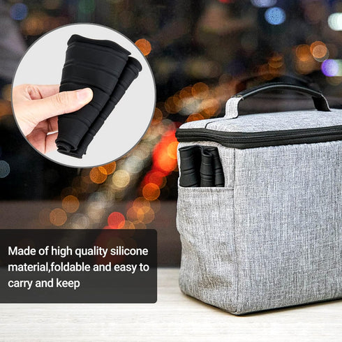 Silicone Lens Hood, Anti Reflection Lens Hood for Diameter 53-72mm Lens, Foldable Reversible Shade for Canon, Nikon,