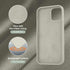 Cordking Silicone Shockproof Phone Case for iPhone 12 & 12 Pro, 6.1 inch, Stone with Soft Anti-Scratch Microfiber Lining