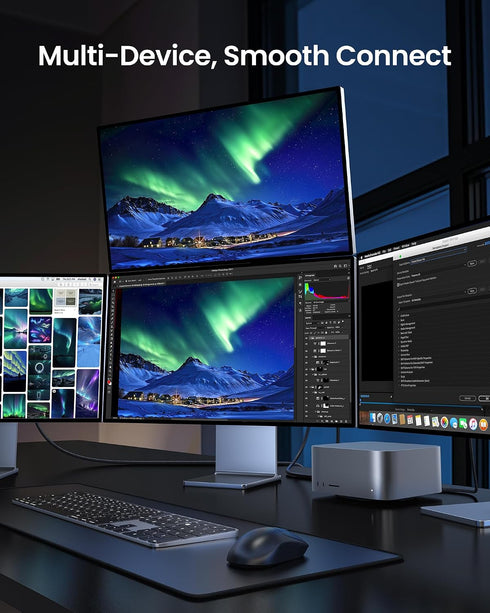 80Gbps 4 5 3.3FT/1M, 120Gbps 8K, 240W 3.1 4/5, M4 17 Silkland USB for Thunderbolt Cable up to Bandwidth for Dual PD