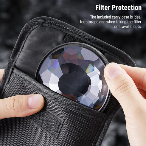 NEEWER 67mm Kaleidoscope Prism Lens Filter, Photography Crystal Glass Effect Filter with Multi Refraction