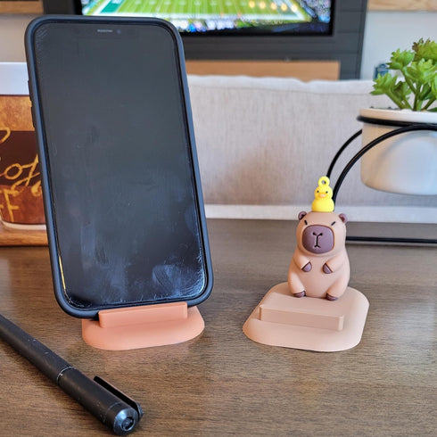 HomeCozi Capybara Phone Stand (Ducky) - Sturdy Universal Holder for Smartphones, iPhone & Android - Cute Animal Desk