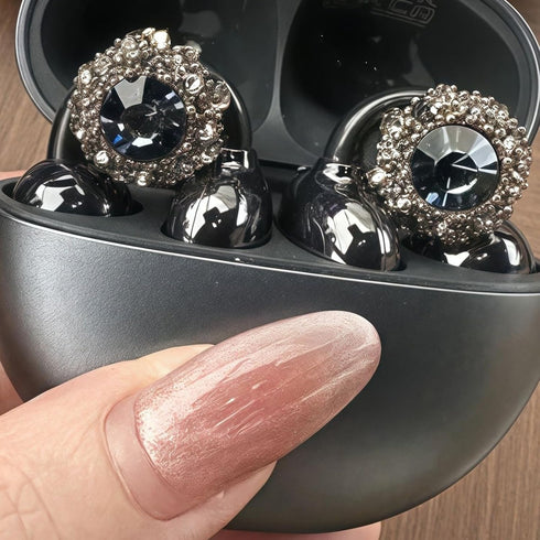 Chooseyo Rhinestone for Clip on Earbuds Open Ear Accessories, Elegant Zirconia Decorative Earphone Accessories