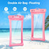 CACOE Floating Universal Waterproof Phone Case 2 Pack (Black+Pink) - IPX8, fits up to 7.0", with adjustable neck