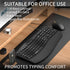 RECCAZR Ergonomic Keyboard, Wired Computer USB Keyboard with Wrist Rest, Spill-Resistant, Wave Keys for Natural Typing