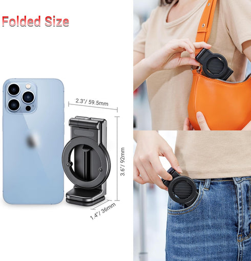 PROfezzion 2 Pack 17 16 15 14 13 12 360Rotation Magnetic Airplane Phone Holder for Mag Safe iPhone & All Phone, Travel