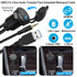 QIANRENON USB3.0 & 3.5mm Audio Threaded Fixed Embedded Car Waterproof Cable 5Gbps TRS 3.5mm & USB3.0 Dashboard Panel Mount Extension Cable, LED Lights, Al Housing, for Car Boat Motorbike,2M/6.5ft