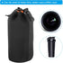 PATIKIL 2 Pcs Camera Lens Bag, 3.9" ID x 9.8" H Drawstring Pouch with Thick Neoprene, Lens Case for DSLR, Black & Orange