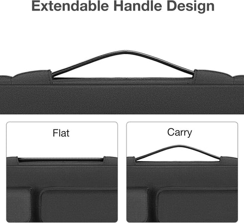MOSISO 360 13.3 inch, 13-13.3 inch 13 14, 2 Raised&1 Protective Laptop Case Laptop Sleeve Compatible with MacBook