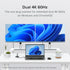 Plugable USB C to HDMI Adapter for Dual Monitors 4K 60Hz, Compatible with Windows, Chromebook, USB4 Laptops