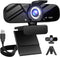 Full HD Webcam with Built-in Microphone, Rotatable Tripod, 1080P Video, Wide Angle Camera for Desktop PC or Laptop