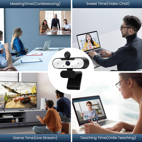 MTORED 1080P USB HD Video Webcam and Wide Angle Camera with Built-in Microphone and Rotatable Tripod,for Laptop