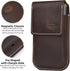 Genuine Leather Phone Holster with Belt Clip, Cell Phone Pouch for iPhone and Smartphone, Leather Phone Case