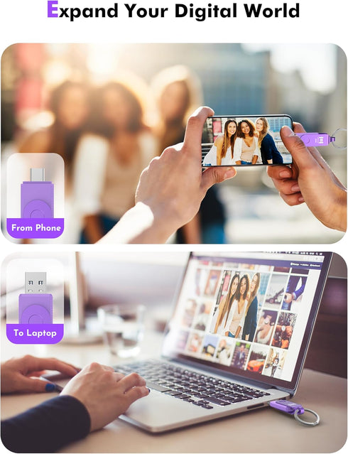MOSDART 128GB USB C Dual Flash Drive - 2 in 1 OTG USB 3.1 Type-C Thumb Drive for Android Phones, iPhone 15, etc.
