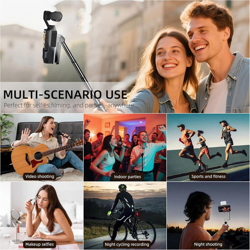 ITOTIN 3, 1/4" 3 2 400mAh, Magnetic Mini LED Light for DJI Osmo Pocket Action Cameras Rechargeable Mini Video Fill