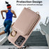 Furiet Wallet Case for Samsung Galaxy A33 5G, Luxury PU Leather Zipper Flip Organ Purse with Shoulder Strap, Khaki