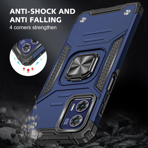 Asuwish Motorola Moto G73 5G Phone Case with Tempered Glass Screen Protector, Slim Hybrid Protective Cover with