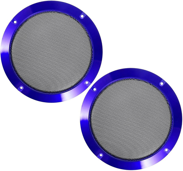 Unifizz Car Audio Speaker Cover (2pcs, 6.5'' Blue Mesh) Subwoofer Grill Horn Glossy Guard Protector