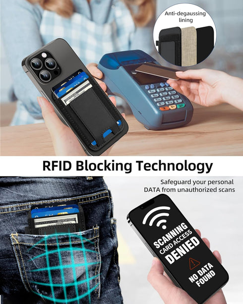 For MagSafe Wallet, Strong Magnetic Wallet for iPhone 15/14/13/12 Series, Magnetic Card Holder Wallet for iPhone Wallet