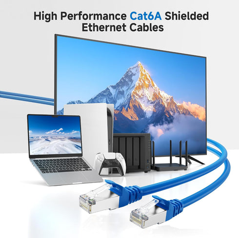 10Gbps 6A 100ft, 6A Cat6A Cable Matters Snagless Long Shielded Cat Ethernet Cable - Cat Cable, Cord, Ethernet Cord