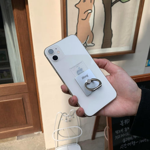 iRing Link, Made in Korea, Wireless Charging Friendly Phone Holder - Cell Phone Ring Grip Compatible with iPhone, Galaxy