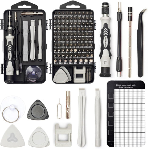 SHARDEN Precision Screwdriver Set, 122 in 1 Electronics Magnetic Repair Tool Kit with Case for Repair Computer, iPhone,
