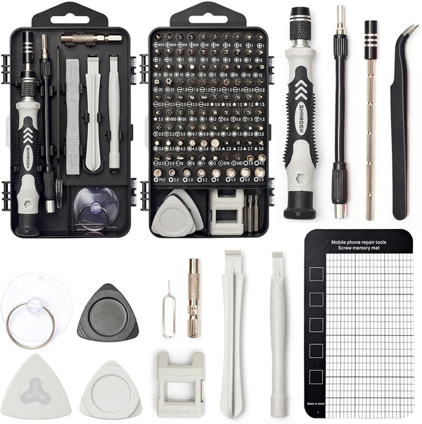 SHARDEN Precision Screwdriver Set, 122 in 1 Electronics Magnetic Repair Tool Kit with Case for Repair Computer, iPhone,
