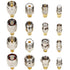 SMA Connector Kit, Adapter Standard SMA/BNC/UHF/N/F Male to Female Cable Connector Pack of 16